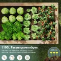 UDPATIO Hochbeet Holz für Garten 168x88x80cm Holzhochbeet zum Bepflanzen von Gemüse & Kräutern Pflanzbeet Pflanzkasten Gemüsebeet für Balkon - Thumbnail 3