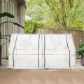 Foliengewächshaus Tomatengewächshaus Kleines Gewächshaus Winterschutz 180*90*90cm mit Aufrollbare Tür, Anzucht Gewächshaus für Tomaten & Pflanzen - Thumbnail 7