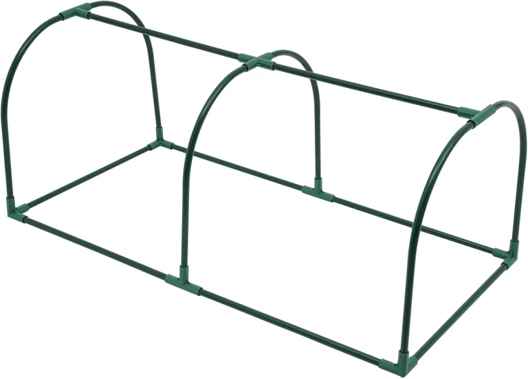 PE Foliengewächshaus Kleines Gewächshaus Balkon Tomatenhaus Metallrahmen Arch Top für Balkonen, Terrassen, Hochbeeten 120x60x50cm – Bild 4