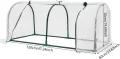 PE Foliengewächshaus Kleines Gewächshaus Balkon Tomatenhaus Metallrahmen Arch Top für Balkonen, Terrassen, Hochbeeten 120x60x50cm - Thumbnail 3