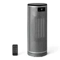Amazon Basics Elektrische Heizung, tragbarer Keramik-Heizlüfter, 70° Oszillation, 1800W, 40cm, Grau - Thumbnail 1