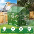 SPECILITE Begehbares Gewächshaus, 142 x 214 x 190 cm, robustes kleines Pflanzenhaus mit dicker PE-Abdeckung und Stahlrahmen, für Garten, Außen, Innenbereich, Grün - Thumbnail 2