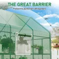 SPECILITE Begehbares Gewächshaus, 142 x 214 x 190 cm, robustes kleines Pflanzenhaus mit dicker PE-Abdeckung und Stahlrahmen, für Garten, Außen, Innenbereich, Grün - Thumbnail 3