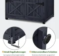 M MCombo Gartenschrank Gartenhaus Holz Wetterfest, Outdoor Wasserdicht Schrank mit Boden, für Außenbereich Balkon Terrasse, Aufbewahrungsschrank mit 2 Bewegliche Regale 74×99×193 cm (Anthrazitgrau) - Thumbnail 6