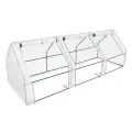 Kleines Gewächshaus PVC Wetterbeständige Foliengewächshaus Frühbeet Transparent mit Rollfenster für Garten Balkon Aufzucht (Grün, 270×90×90cm) - Thumbnail 4