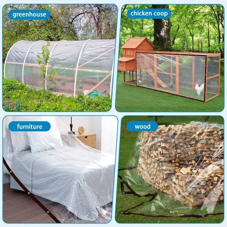 Transparente Plane - mit öSen Abdeckplane Wasserdicht 2.5X2m Durchsichtige Tarp GewäChshaus MöBel Staubdicht wasserdichte Gartenplane Gewebeplane Wetterfeste FüR Schutz Vor Witterung – Bild 6