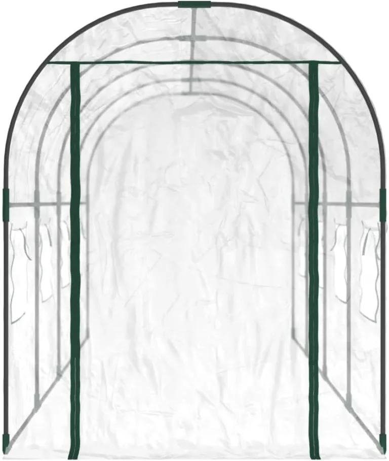 Gewächshaus Transparent 160x400x190 cm PVC & Stahl, Frühbeet, Tomatenhaus, Treibhaus, Greenhouse, Garten Zubehör – Bild 4