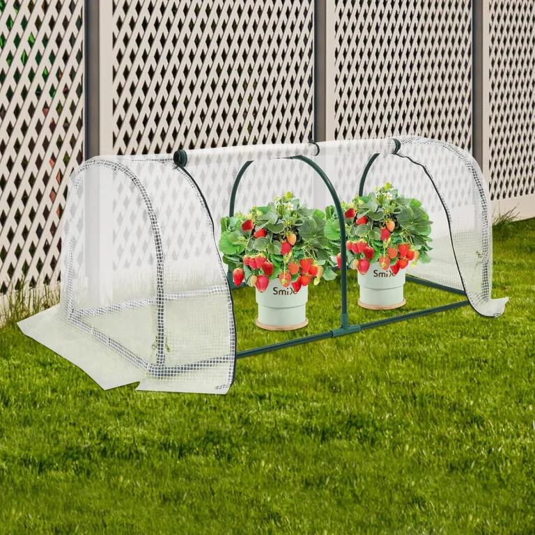 Foliengewächshaus, 120*60*50cm, Tomatengewächshaus, Anzuchthaus, Gartenhaus, Frühbeet, für Tomaten & Gemüse, schützt vor Kälte, Regen und Frost, für Balkon und Terrasse – Bild 6