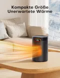 QEXREED Heizlüfter, 1500W, PTC Heizlüfter Energiesparend mit ECO Modus, 4 Heizmodi, Breeze Modus, Thermostat, 24H Timer, Fernbedienung, Überhitzungs- & Kippschutz, Tragbar & Leise, für Zuhause, Büro - Thumbnail 9