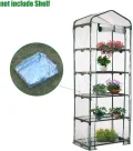 Gewächshaus Abdeckung Ohne R-egal, Ersatz-Gewächshausabdeckungen mit aufrollbarer Tür, wasserdichte PVC Abdeckung für Frühbeet Tomatenhaus Gemüse Gewächshaus, Outdoor Winterschutz für Pflanzen Blumen - Thumbnail 3