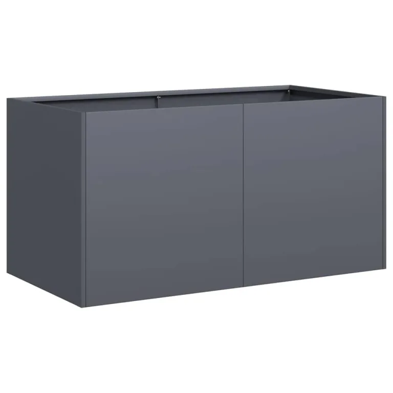 vidaXL Pflanzkübel Anthrazit 80x40x40 cm Kaltgewalzter Stahl, Pflanzschale, Garten-Garten-Pflanzkübel, Outdoor-Pflanzgefäß, Hochbeet, Pflanzgefäß – Bild 1