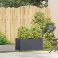 vidaXL Pflanzkübel Anthrazit 80x40x40 cm Kaltgewalzter Stahl, Pflanzschale, Garten-Garten-Pflanzkübel, Outdoor-Pflanzgefäß, Hochbeet, Pflanzgefäß - Thumbnail 2