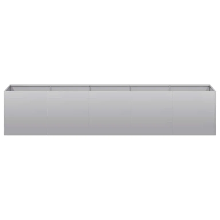vidaXL Pflanzkübel 200x40x40 cm Verzinkter Stahl, Pflanzschale, Garten-Garten-Pflanzkübel, Outdoor-Pflanzgefäß, Hochbeet, Pflanzgefäß, Blumenkasten – Bild 8
