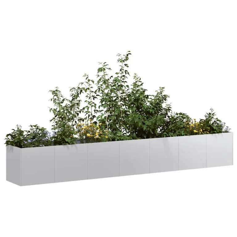 vidaXL Pflanzkübel 280x40x40 cm Verzinkter Stahl, Pflanzschale, Garten-Garten-Pflanzkübel, Outdoor-Pflanzgefäß, Hochbeet, Pflanzgefäß, Blumenkasten – Bild 4