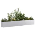 vidaXL Pflanzkübel 280x40x40 cm Verzinkter Stahl, Pflanzschale, Garten-Garten-Pflanzkübel, Outdoor-Pflanzgefäß, Hochbeet, Pflanzgefäß, Blumenkasten - Thumbnail 4