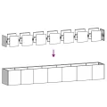 vidaXL Pflanzkübel 280x40x40 cm Verzinkter Stahl, Pflanzschale, Garten-Garten-Pflanzkübel, Outdoor-Pflanzgefäß, Hochbeet, Pflanzgefäß, Blumenkasten - Thumbnail 6