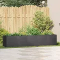 vidaXL Pflanzgefäß Schwarz 200 x 40 x 40 cm Kaltgewalzter Stahl - Thumbnail 2