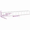vidaXL Pflanzgefäß 360x40x40 cm Stahl verzinkt, Pflanzschale, Garten-Garten-Pflanzkübel, Outdoor-Pflanzgefäß, Hochbeet, Pflanzgefäß, Blumenkasten - Thumbnail 3
