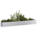 vidaXL Pflanzgefäß 360x40x40 cm Stahl verzinkt, Pflanzschale, Garten-Garten-Pflanzkübel, Outdoor-Pflanzgefäß, Hochbeet, Pflanzgefäß, Blumenkasten - Thumbnail 4