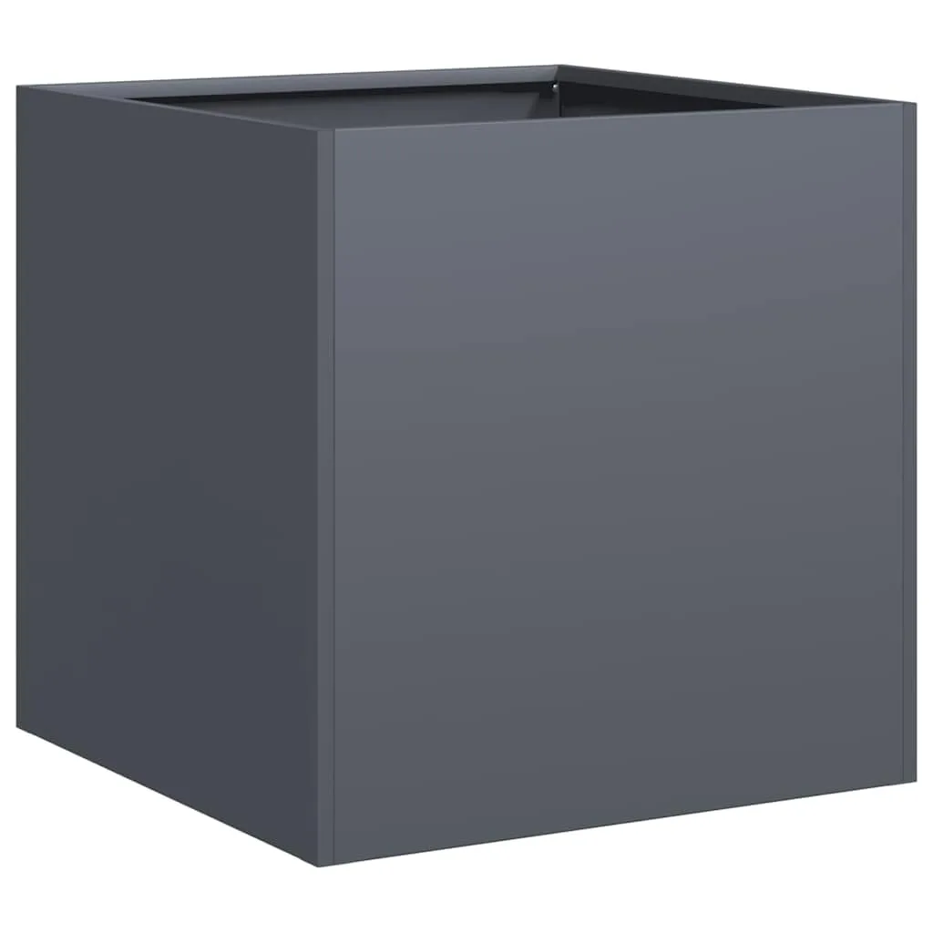 vidaXL Pflanzkübel Anthrazit 40x40x40 cm Kaltgewalzter Stahl, Pflanzschale, Garten-Garten-Pflanzkübel, Outdoor-Pflanzgefäß, Hochbeet, Pflanzgefäß - Bild 1