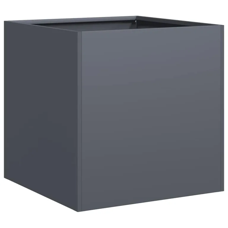 vidaXL Pflanzkübel Anthrazit 40x40x40 cm Kaltgewalzter Stahl, Pflanzschale, Garten-Garten-Pflanzkübel, Outdoor-Pflanzgefäß, Hochbeet, Pflanzgefäß – Bild 1