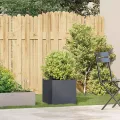 vidaXL Pflanzkübel Anthrazit 40x40x40 cm Kaltgewalzter Stahl, Pflanzschale, Garten-Garten-Pflanzkübel, Outdoor-Pflanzgefäß, Hochbeet, Pflanzgefäß - Thumbnail 2