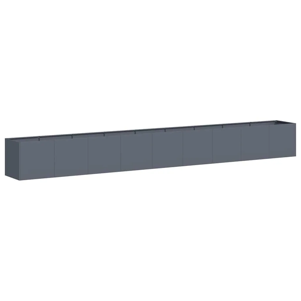 vidaXL Pflanzkübel Anthrazit 360x40x40 cm Kaltgewalzter Stahl, Pflanzschale, Garten-Garten-Pflanzkübel, Outdoor-Pflanzgefäß, Hochbeet, Pflanzgefäß - Bild 1