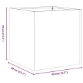 vidaXL Pflanzgefäß 40x40x40 cm Stahl verzinkt, Pflanzschale, Garten-Garten-Pflanzkübel, Outdoor-Pflanzgefäß, Hochbeet, Pflanzgefäß, Blumenkasten - Thumbnail 3
