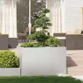 vidaXL Pflanzkübel 120x80x80 cm Edelstahl, Pflanzschale, Garten-Garten-Pflanzkübel, Outdoor-Pflanzgefäß, Hochbeet, Pflanzgefäß, Blumenkasten - Thumbnail 2
