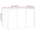 vidaXL Pflanzkübel 120x80x80 cm Edelstahl, Pflanzschale, Garten-Garten-Pflanzkübel, Outdoor-Pflanzgefäß, Hochbeet, Pflanzgefäß, Blumenkasten - Thumbnail 3
