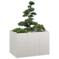 vidaXL Pflanzkübel 120x80x80 cm Edelstahl, Pflanzschale, Garten-Garten-Pflanzkübel, Outdoor-Pflanzgefäß, Hochbeet, Pflanzgefäß, Blumenkasten - Thumbnail 4