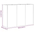 vidaXL Pflanzkübel Weiß 120x40x80 cm Kaltgewalzter Stahl, Pflanzschale, Garten-Garten-Pflanzkübel, Outdoor-Pflanzgefäß, Hochbeet, Pflanzgefäß - Thumbnail 3