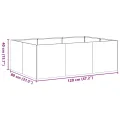vidaXL Pflanzkübel 120x80x40 cm Verzinkter Stahl, Pflanzschale, Garten-Garten-Pflanzkübel, Outdoor-Pflanzgefäß, Hochbeet, Pflanzgefäß, Blumenkasten - Thumbnail 3