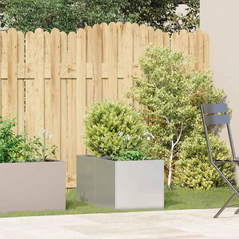 vidaXL Pflanzgefäß 40x80x40 cm Edelstahl, Pflanzschale, Garten-Garten-Pflanzkübel, Outdoor-Pflanzgefäß, Hochbeet, Pflanzgefäß, Blumenkasten – Bild 2