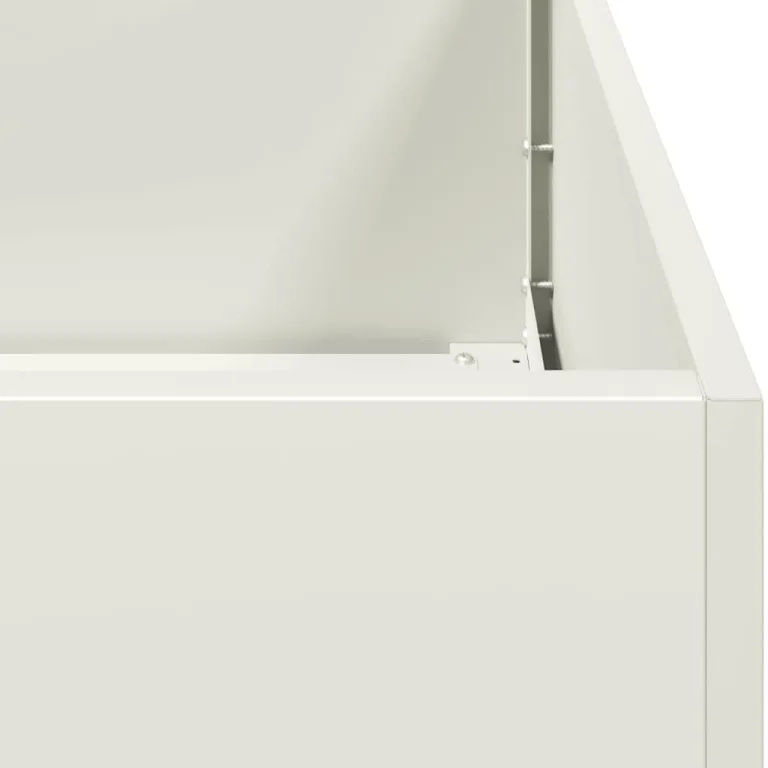 vidaXL Pflanzkübel Weiß 200x40x80 cm Kaltgewalzter Stahl, Pflanzschale, Garten-Garten-Pflanzkübel, Outdoor-Pflanzgefäß, Hochbeet, Pflanzgefäß – Bild 7