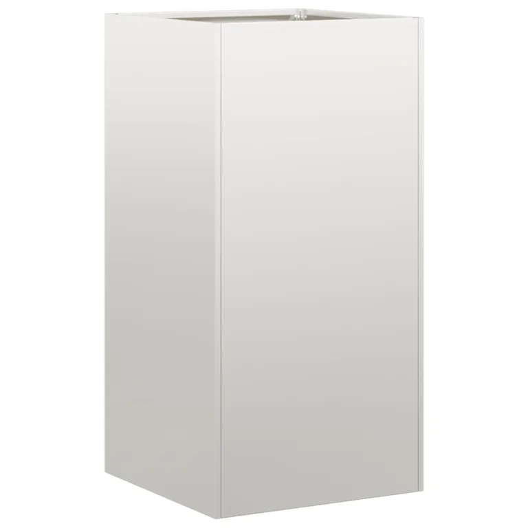 vidaXL Pflanzkübel 40x40x80 cm Edelstahl, Pflanzschale, Garten-Garten-Pflanzkübel, Outdoor-Pflanzgefäß, Hochbeet, Pflanzgefäß, Blumenkasten