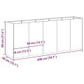 vidaXL Pflanzkübel Olivgrün 200x40x80 cm Kaltgewalzter Stahl, Pflanzschale, Garten-Garten-Pflanzkübel, Outdoor-Pflanzgefäß, Hochbeet, Pflanzgefäß - Thumbnail 3