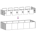 vidaXL Pflanzkübel 200x80x40 cm Verzinkter Stahl, Pflanzschale, Garten-Garten-Pflanzkübel, Outdoor-Pflanzgefäß, Hochbeet, Pflanzgefäß, Blumenkasten - Thumbnail 6