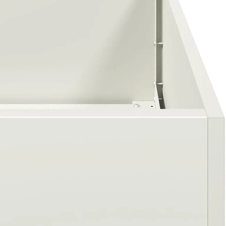 vidaXL Pflanzkübel Weiß 40x40x80 cm Kaltgewalzter Stahl, Pflanzschale, Garten-Garten-Pflanzkübel, Outdoor-Pflanzgefäß, Hochbeet, Pflanzgefäß – Bild 7