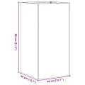 vidaXL Pflanzkübel Weiß 40x40x80 cm Kaltgewalzter Stahl, Pflanzschale, Garten-Garten-Pflanzkübel, Outdoor-Pflanzgefäß, Hochbeet, Pflanzgefäß - Thumbnail 3