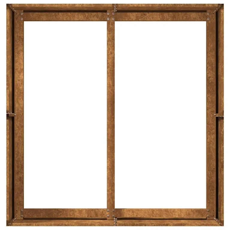 vidaXL Pflanzkübel Rostig 80x80x40 cm Wetterfester Stahl, Pflanzschale, Garten-Garten-Pflanzkübel, Outdoor-Pflanzgefäß, Hochbeet, Pflanzgefäß – Bild 7
