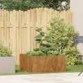 vidaXL Pflanzkübel Rostig 80x80x40 cm Wetterfester Stahl, Pflanzschale, Garten-Garten-Pflanzkübel, Outdoor-Pflanzgefäß, Hochbeet, Pflanzgefäß - Thumbnail 2