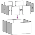 vidaXL Pflanzkübel Rostig 80x80x40 cm Wetterfester Stahl, Pflanzschale, Garten-Garten-Pflanzkübel, Outdoor-Pflanzgefäß, Hochbeet, Pflanzgefäß - Thumbnail 8
