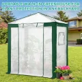 Eagle Peak Tragbares begehbares Gewächshaus mit Polyester-verstärkten Ecken, sofortiges Aufklappen, für drinnen und draußen, Gartenarbeit, Grünhaus, aufrollbare Eingangstür mit Reißverschluss und - Thumbnail 7