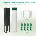 Eagle Peak Tragbares begehbares Gewächshaus mit Polyester-verstärkten Ecken, sofortiges Aufklappen, für drinnen und draußen, Gartenarbeit, Grünhaus, aufrollbare Eingangstür mit Reißverschluss und - Thumbnail 9