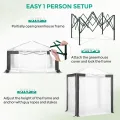 Eagle Peak Tragbares begehbares Gewächshaus mit Polyester-verstärkten Ecken, sofortiges Aufklappen, für drinnen und draußen, Gartenarbeit, Grünhaus, aufrollbare Eingangstür mit Reißverschluss und - Thumbnail 4