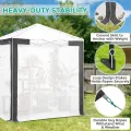 Eagle Peak Tragbares begehbares Gewächshaus mit Polyester-verstärkten Ecken, sofortiges Aufklappen, für drinnen und draußen, Gartenarbeit, Grünhaus, aufrollbare Eingangstür mit Reißverschluss und - Thumbnail 8