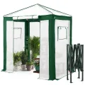 Eagle Peak Tragbares begehbares Gewächshaus mit Polyester-verstärkten Ecken, sofortiges Aufklappen, für drinnen und draußen, Gartenarbeit, Grünhaus, aufrollbare Eingangstür mit Reißverschluss und - Thumbnail 10