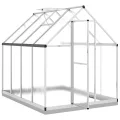 Festnight Gewächshaus mit Fundamentrahmen Gewächshaus Aluminium Gewächshaus Winterfest Garten glashaus UV-SchutzTreibhaus Aufzucht Pflanzenhaus Tomatenhaus-Silber-224 x 169 x 202 cm - Thumbnail 6