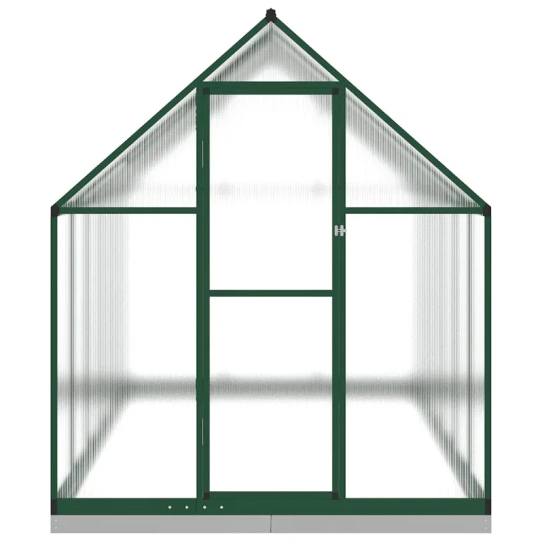 Festnight Gewächshaus mit Fundamentrahmen Gewächshaus Aluminium Gewächshaus Winterfest Garten glashaus UV-SchutzTreibhaus Aufzucht Pflanzenhaus Tomatenhaus-Grün-334 x 169 x 202 cm – Bild 3